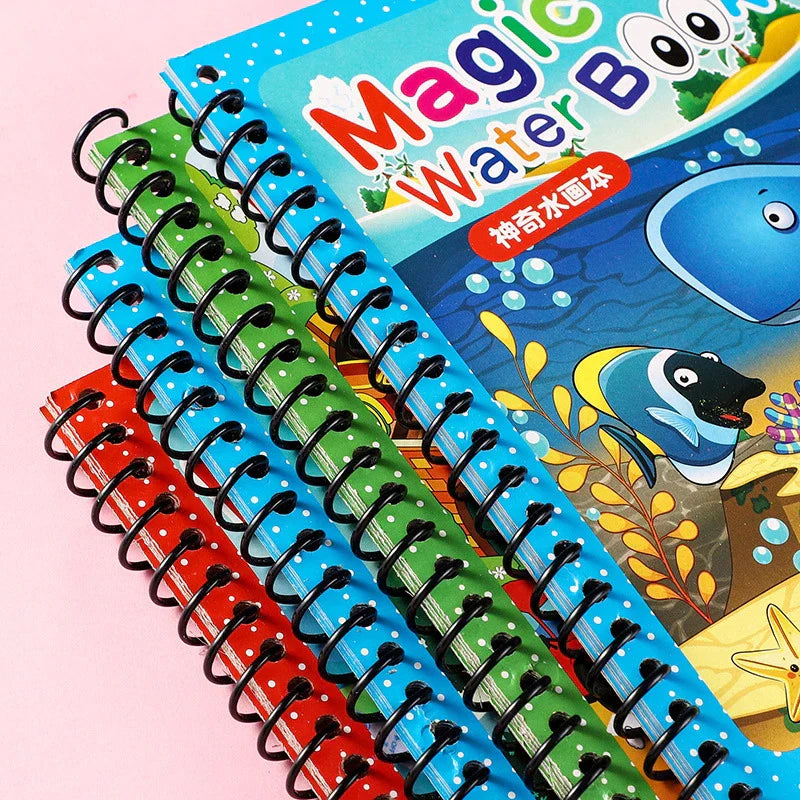 Magic Water Coloring Book | Reusable Drawing & Painting Book