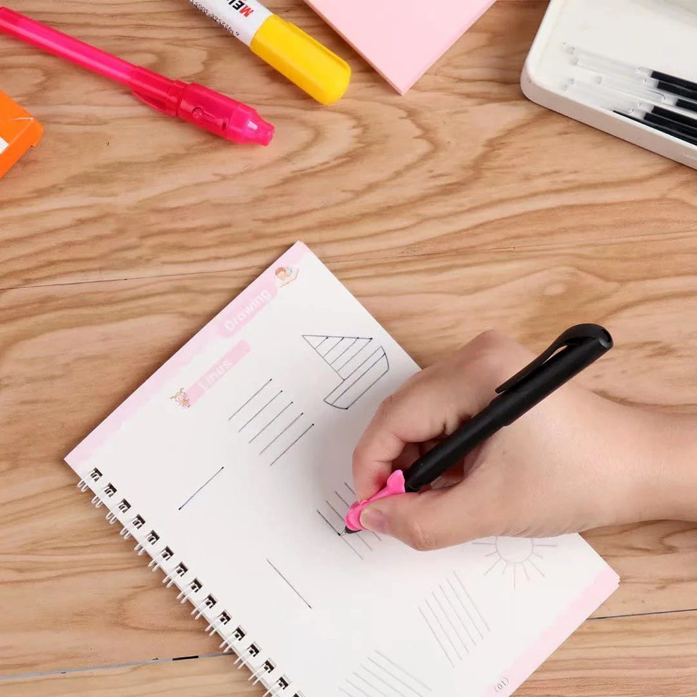 Magic Practice Copybook Set for Kids | 4 Reusable Handwriting Books