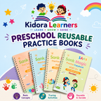 Magic Practice Copybook Set for Kids | 4 Reusable Handwriting Books