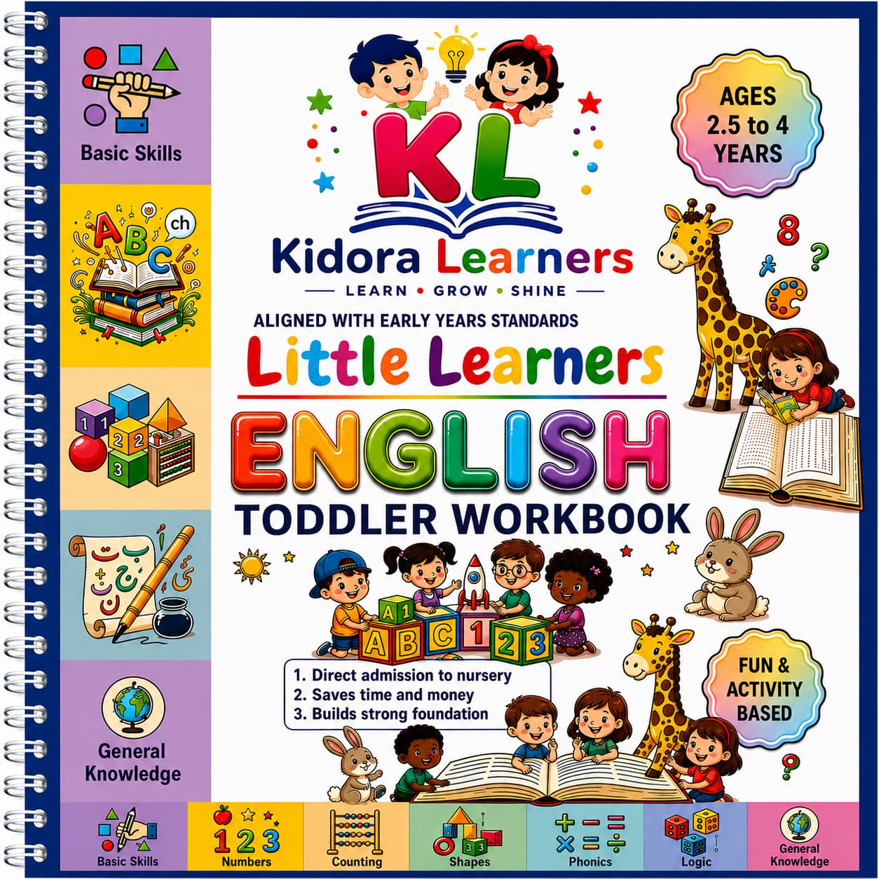 Toddlers Pack | 5 Months Complete Playgroup Course | 280+ worksheets | Free Delivery