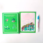 Magic Water Coloring Book | Reusable Drawing & Painting Book